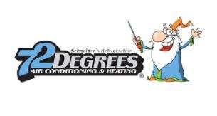 72 Degrees Air Conditioning, Heating, and Plumbing Logo