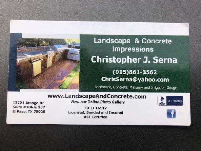 Landscape and Concrete Impressions Logo