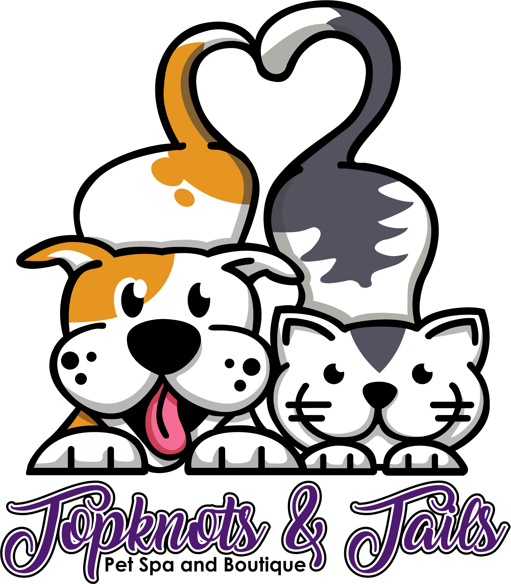 Topknots & Tails Pet Spa and Boutique, LLC Logo