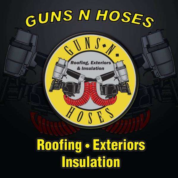 Guns N Hoses Roofing, Exteriors & Insulation Logo