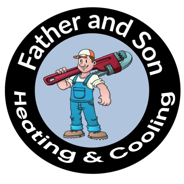 Father & Son HVAC Heating & Cooling Logo