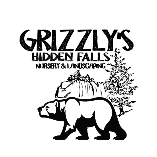 Grizzly's Hidden Falls Nursery & Landscaping Logo