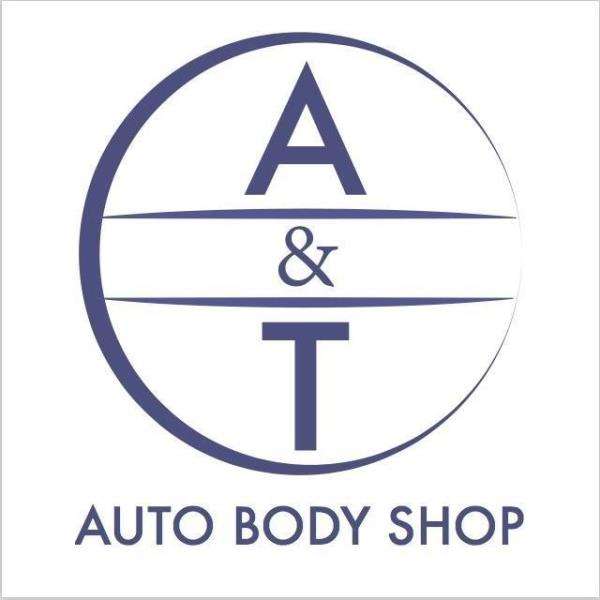 A & T Auto Body Shop Logo