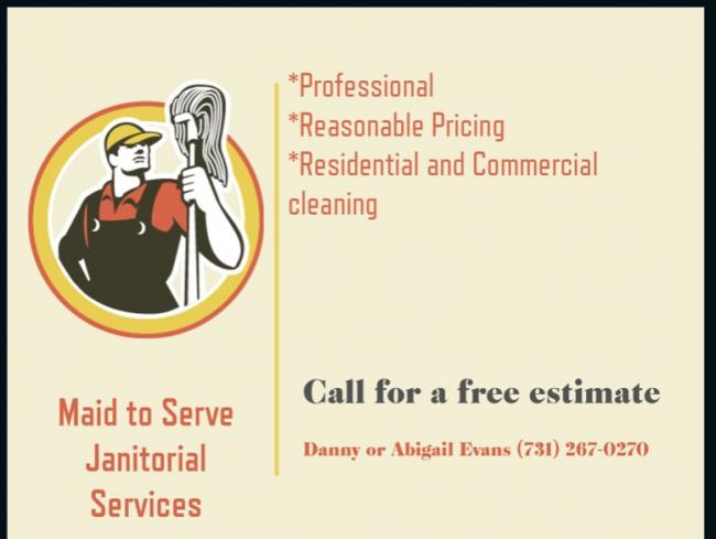 Maid To Serve Janitorial Services Logo