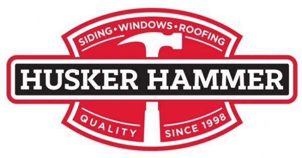 Husker Hammer Siding, Windows & Roofing Logo