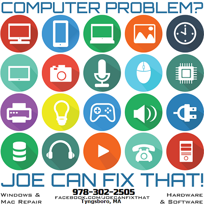 Joe Can Fix That! Computer Repair Logo