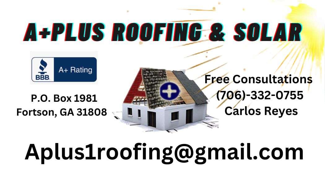 A + Plus Roofing & Solar Logo