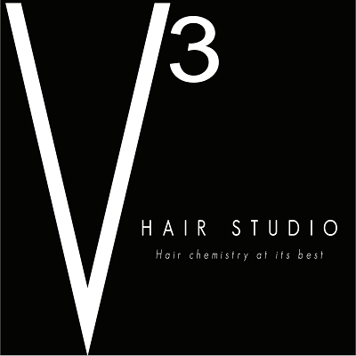 V 3 Hair Studio  Logo