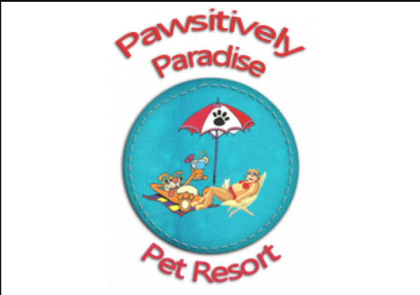 Pawsitively Paradise Pet Resort Logo