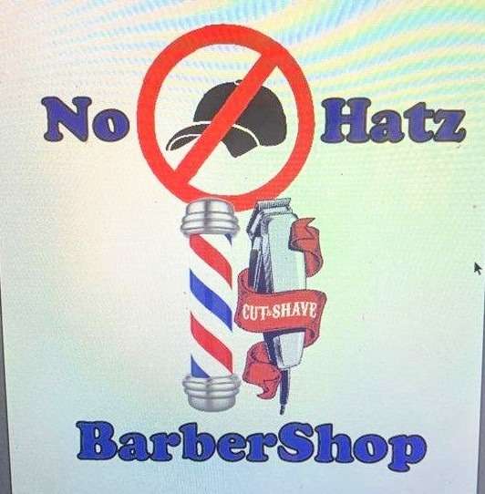 No Hatz Barbershop Logo