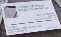 Coleman's Prestigous Concrete Finishings, LLC Logo
