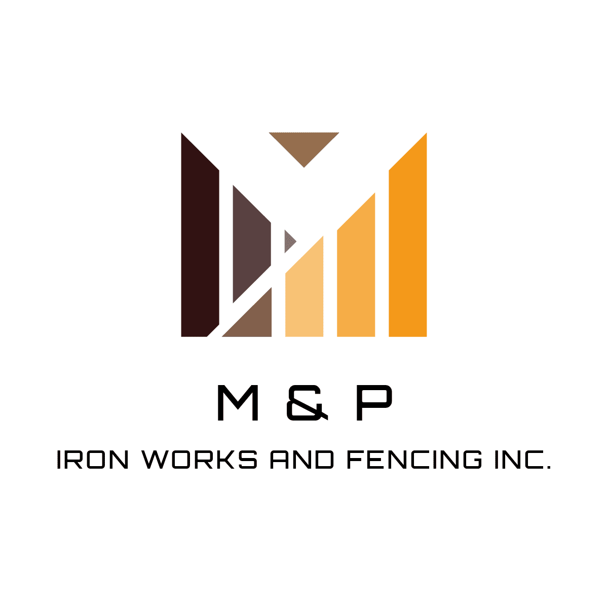 M & P Iron Works and Fencing Logo