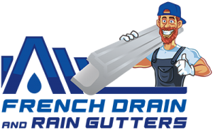 A French Drain & Rain Gutters Logo