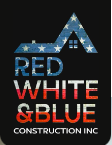 Red White & Blue Construction Logo