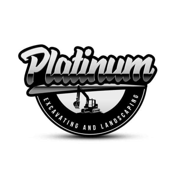 Platinum Excavating and Landscaping Logo