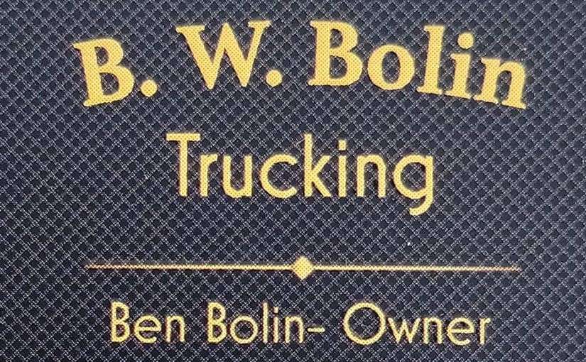 B. W. Bolin Trucking LLC Logo