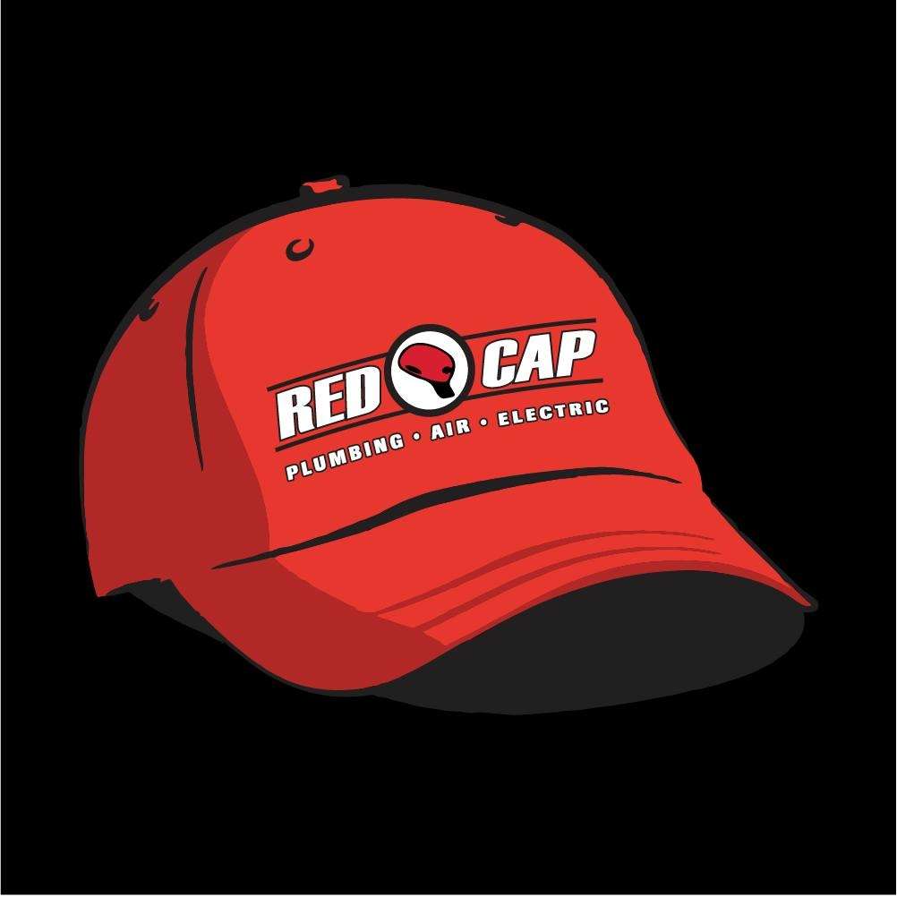 Red Cap Plumbing, Air, and Electric Logo