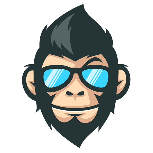 Simple Monkey Lawn Care Logo