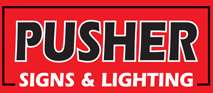 Pusher Signs & Lighting Logo