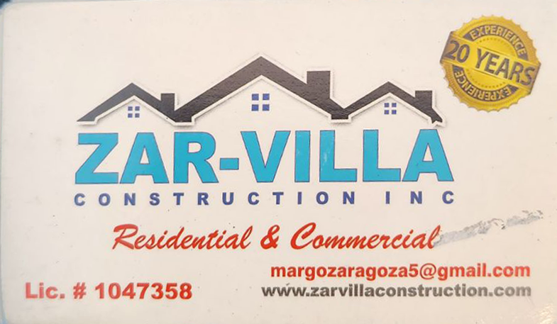 Zar-Villa Construction, Inc. Logo