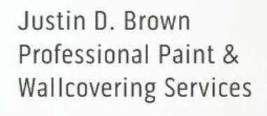 Justin D. Brown  Professional Paint and Wallcovering Services Logo