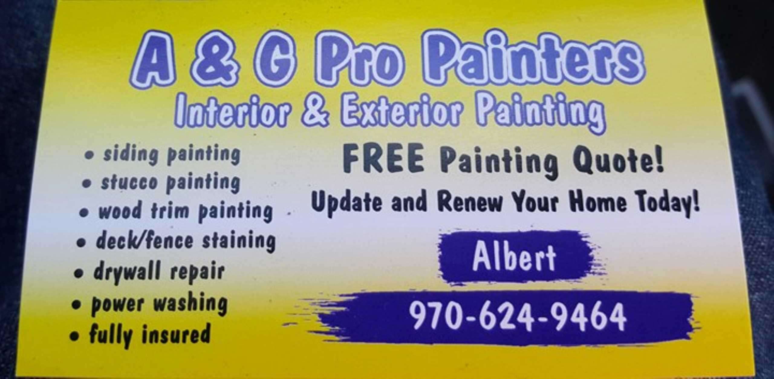 A&G Pro Painters Logo