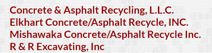 Mishawaka Concrete/Asphalt Recycle, Inc. Logo