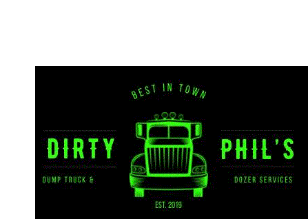 Dirty Phil's Dump Truck & Dozer Service Logo