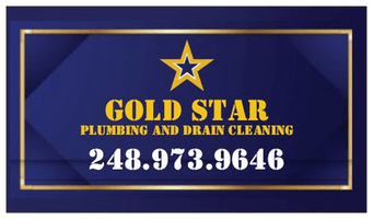 Gold Star Plumbing and Drain Cleaning Logo