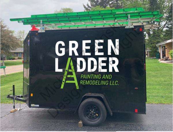 Green Ladder Painting and Remodeling Logo