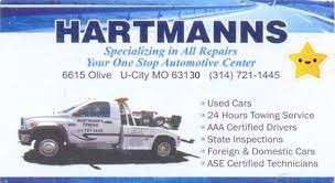 Hartmann's Car Care & Towing Logo
