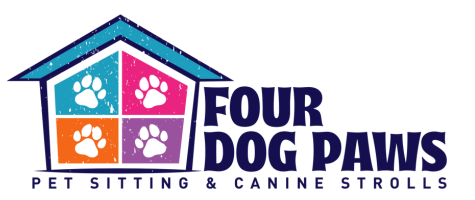 Four Dog Paws Logo
