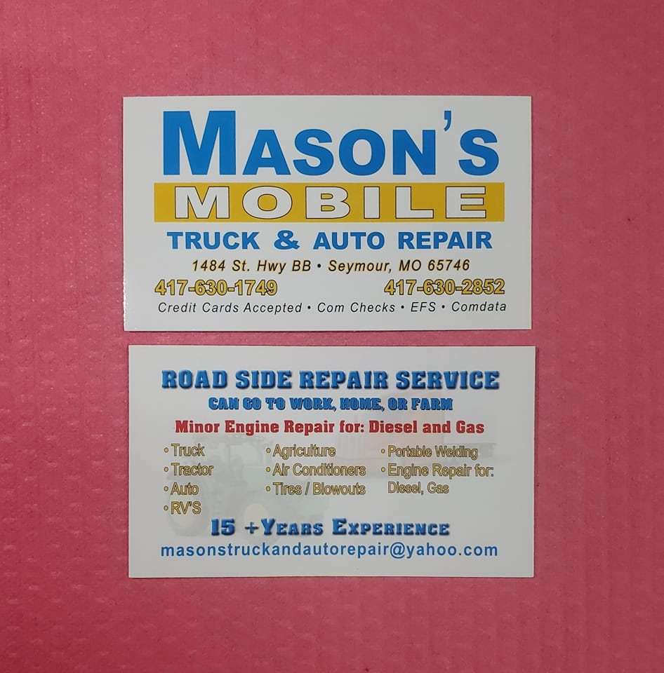 Masons Mobile Truck & Auto Repair Logo