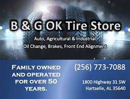 B & G Ok Tire Store Logo