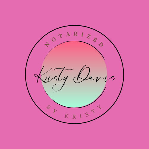 Notarized By Kristy  Logo