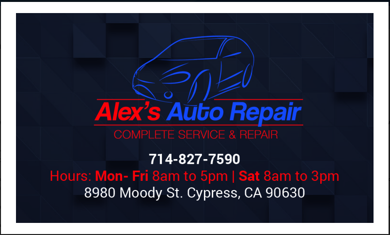 Alex's Auto Repair Logo