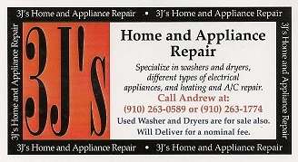 3 J's Appliance Repair Logo