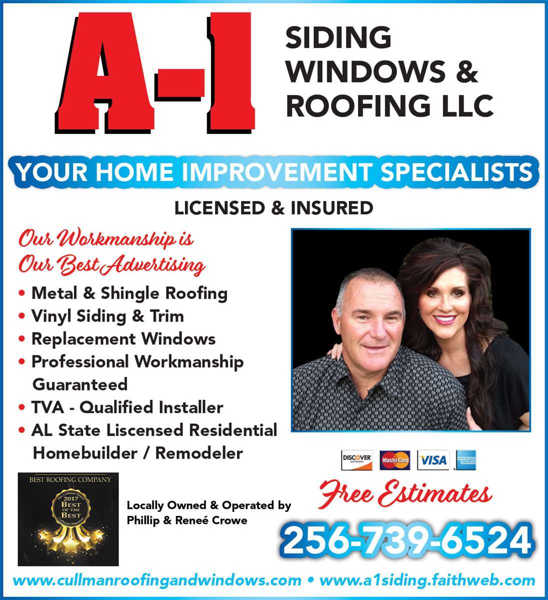 A-1 Siding, Windows And Roofing Co., LLC Logo