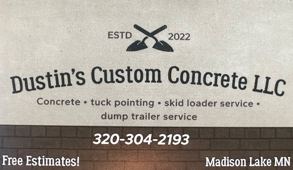 Dustin's Custom Concrete LLC Logo