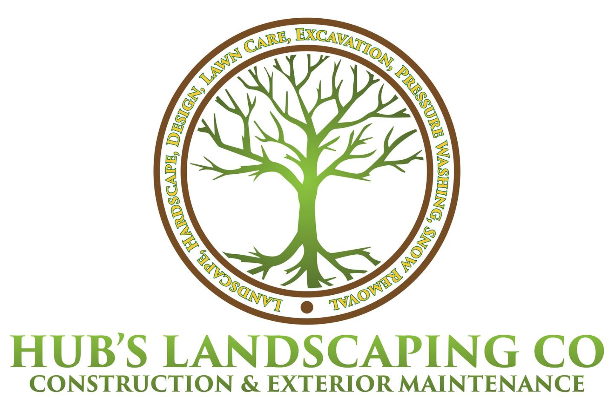 Hub's Landscaping Co. Logo