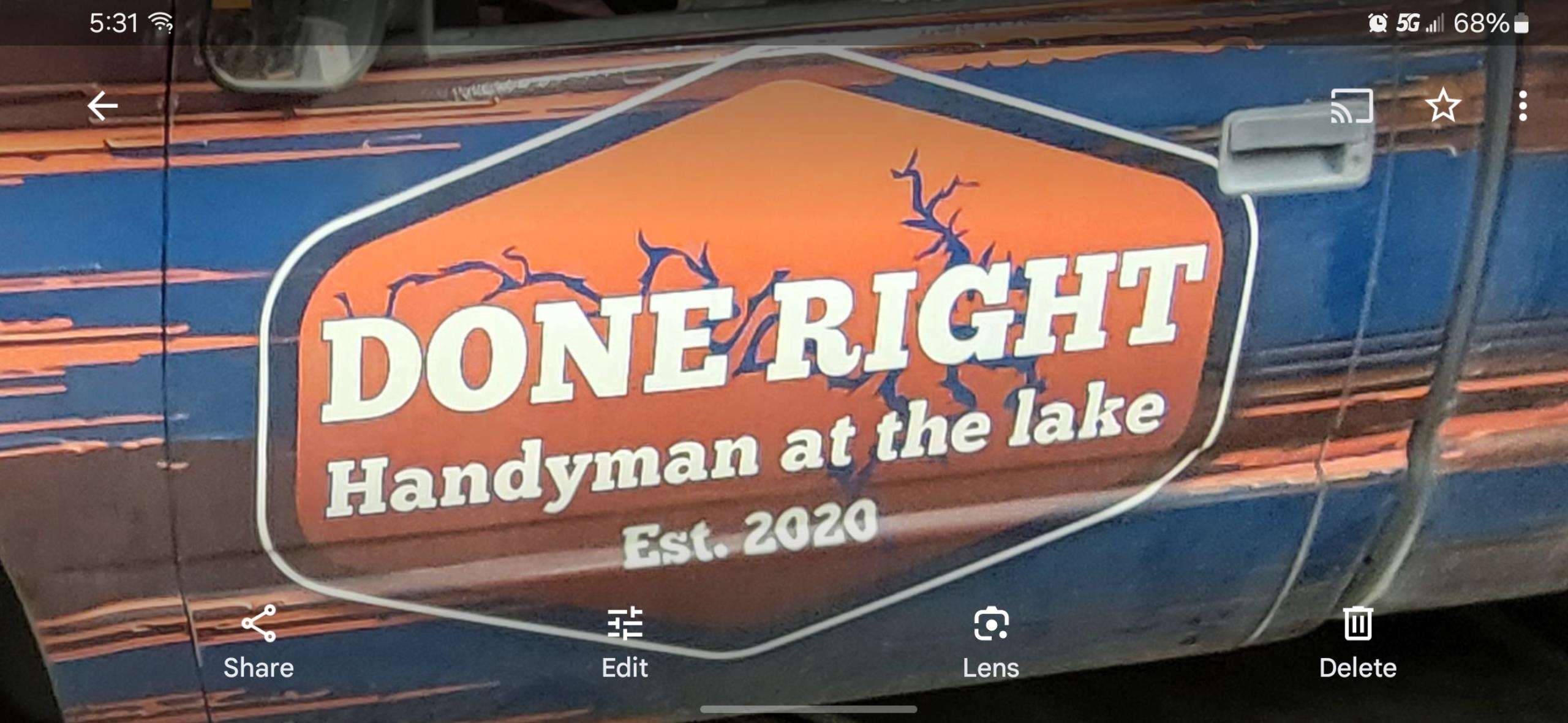 Done Right Handyman At The Lake Logo