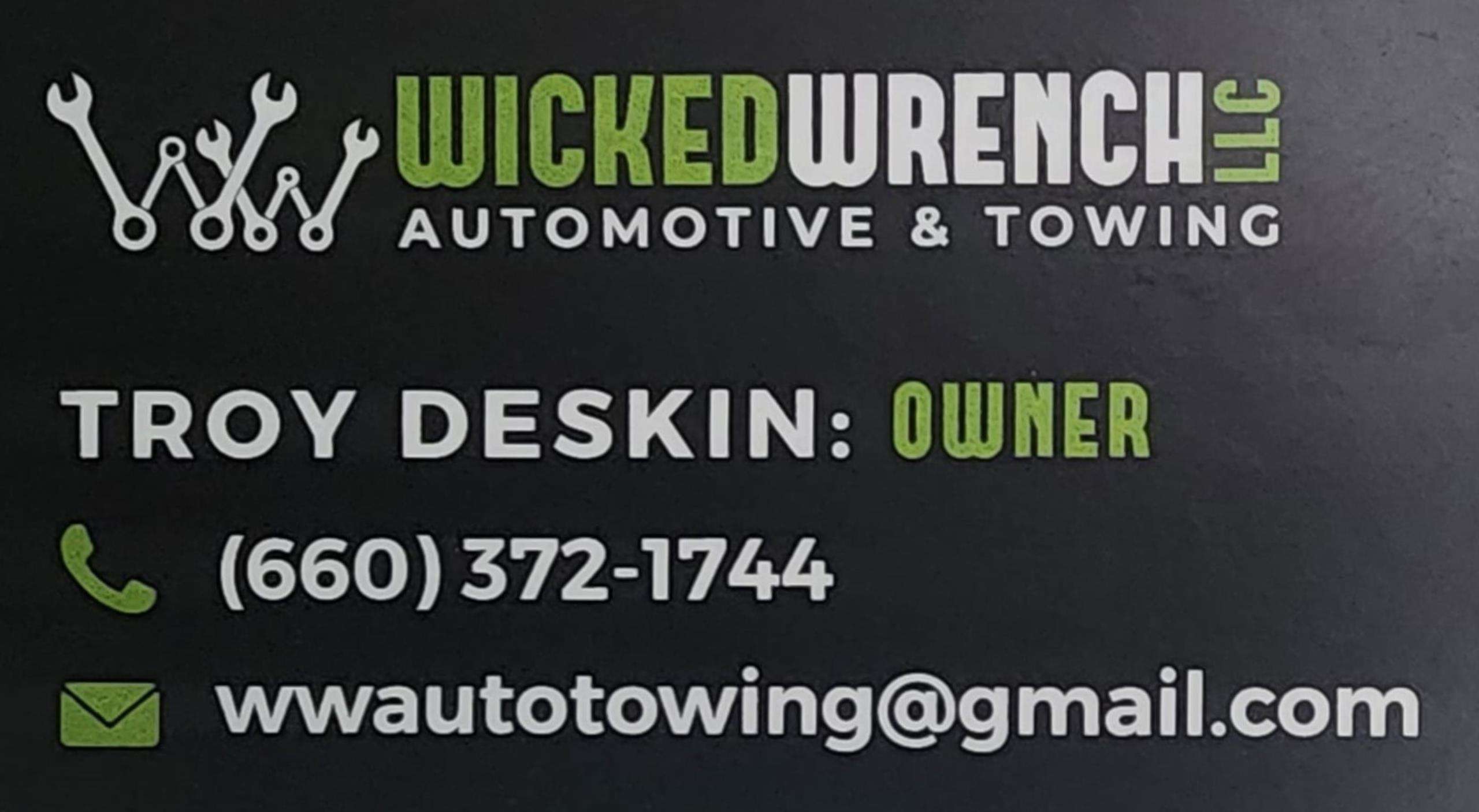 Wicked Wrench Automotive & Towing Logo