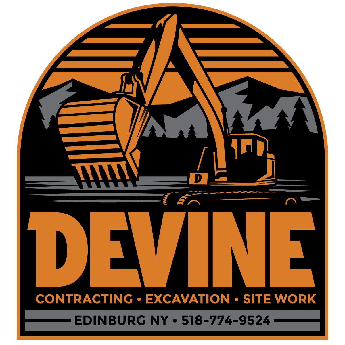 Devine Contracting Excavation and Site Work Logo