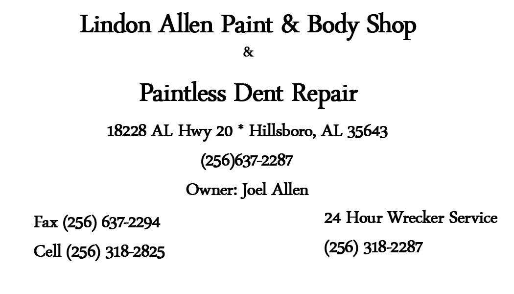 Lindon Allen Paint & Body Shop Logo