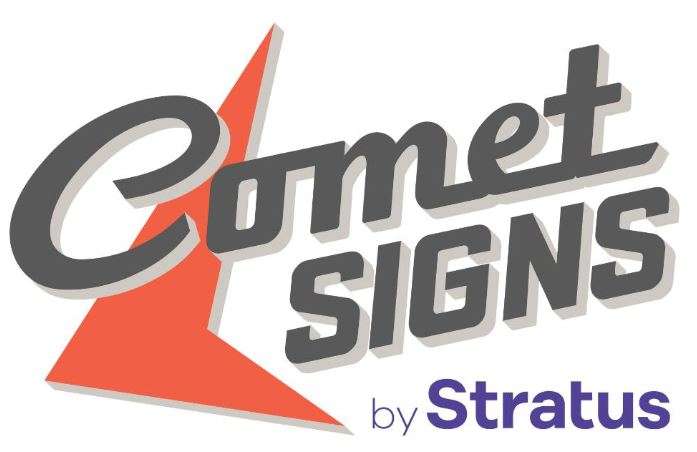 Comet Signs by Stratus Logo