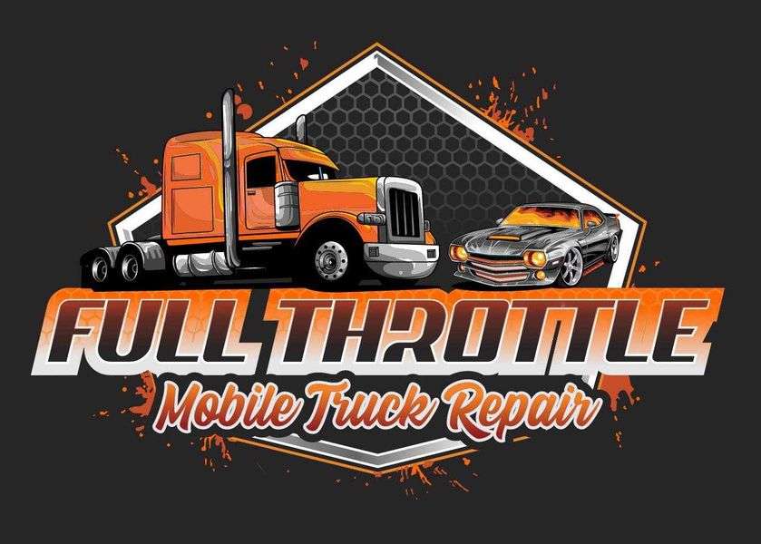 Full Throttle Mobile Truck Repair Logo