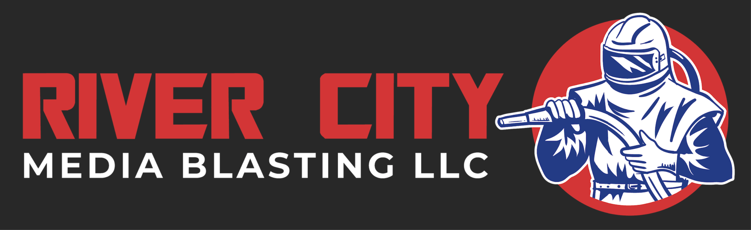 River City Media Blasting LLC. Logo