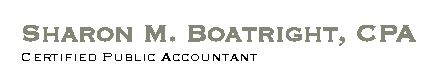 Sharon M. Boatright, CPA Logo