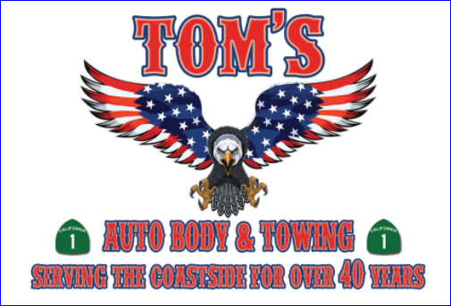 Tom's Auto Body Paint & Towing Logo