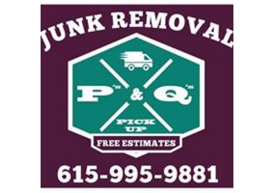 P's & Q's Pickup - Junk Removal Logo